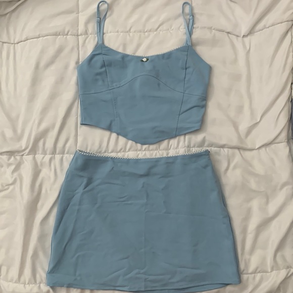 Crop + Mini Skirt Set - Tiger Mist - Picture 1 of 7